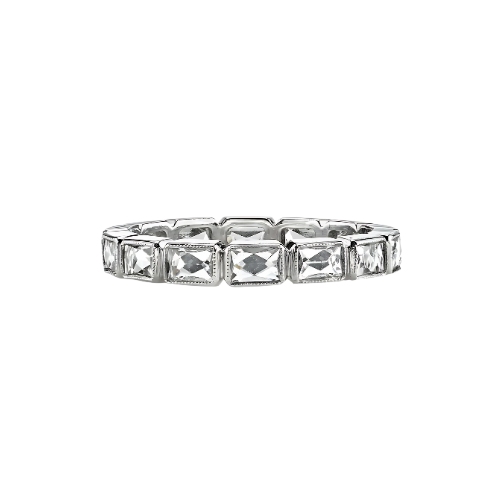 Single Stone Platinum and Diamond  Julia Eternity Band